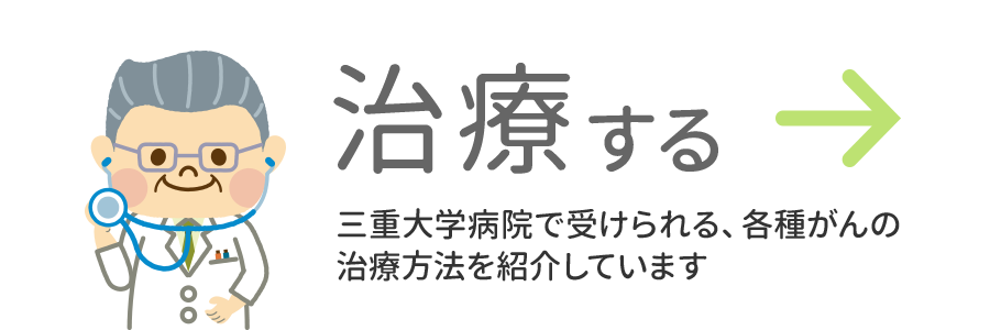 治療する-三重大学病院で受けられる、各種がんの治療方法を紹介しています