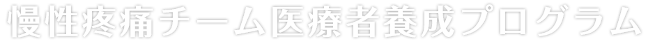 慢性疼痛チーム医療者養成プログラム