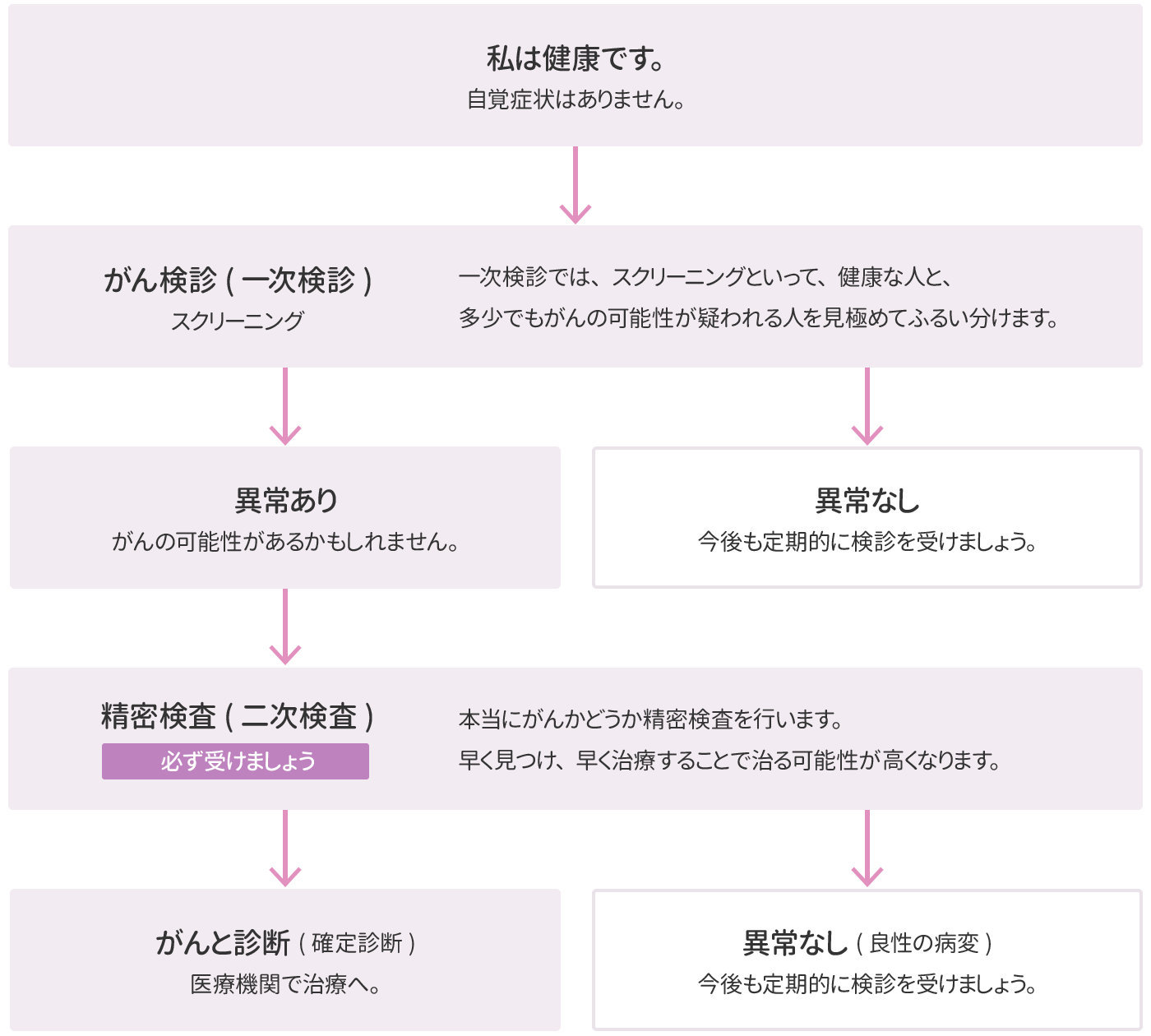 がん検診の流れのご説明